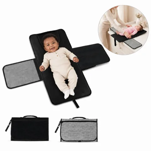 Waterproof Baby Changing Pad with Built-In Pillow 2