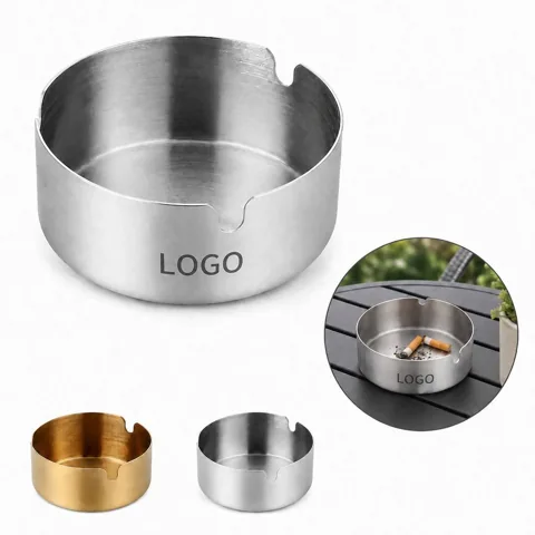 Stainless Steel Ashtray, Rust-Resistant Deep Bowl with Added Functionality
