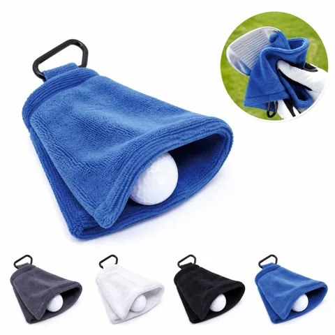 390 GSM Microfiber Golf Towel with Carabiner, Quick-Dry 2