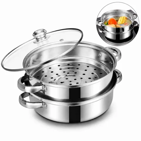Multipurpose Stainless Steel Steamer Pot with Perforated 2