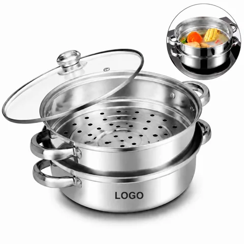 Multipurpose Stainless Steel Steamer Pot with Perforated