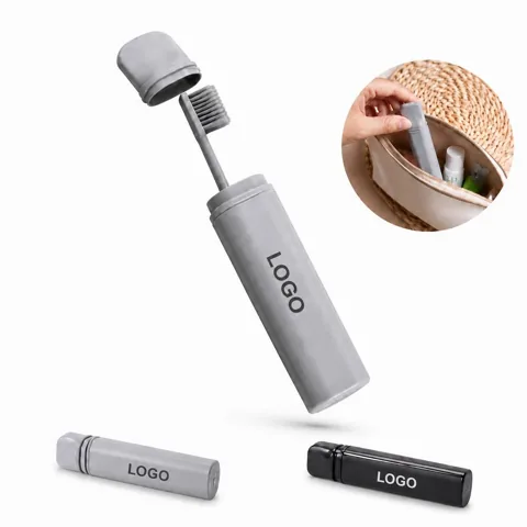 Foldable Soft-Bristled Travel Toothbrush with Protective