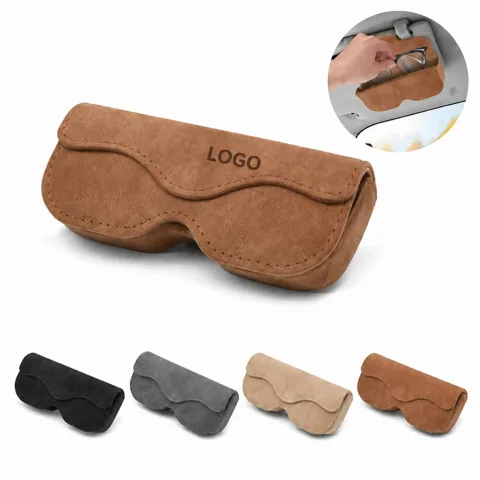 Magnetic Suede Car Sun Visor Glasses Holder for Eyeglasses