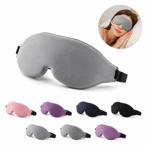Breathable Blackout Sleep Mask with Adjustable Strap 2