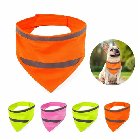Reflective Dog Safety Bandana for Night Walks 2