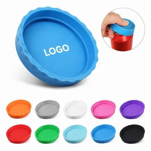Reusable Silicone Pull-Tab Soda Can Lid, Leak-Proof Cover