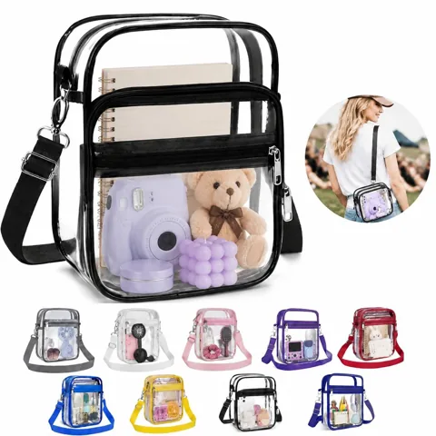 Stadium Approved Clear PVC Crossbody Bag Oversized 2