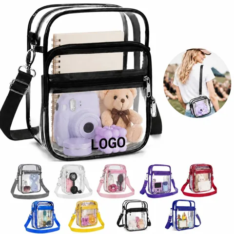 Stadium Approved Clear PVC Crossbody Bag Oversized