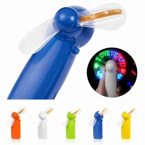 Mini LED Flashing Fan with Pre-Set Light Patterns for Everyday Use 2