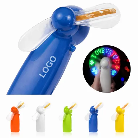 Mini LED Flashing Fan with Pre-Set Light Patterns for Everyday Use