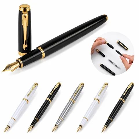 Luxury Steel Fountain Pen with Smooth Nib for Daily Writing 2