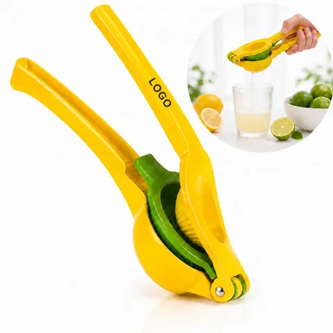 2-in-1 Aluminum Lemon Squeezer for Fresh Juice, Compact