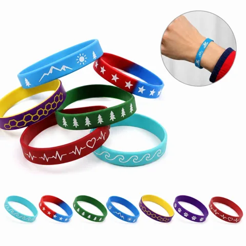 Custom Debossed Silicone Bracelet 1/2 Inch Adjustable 2