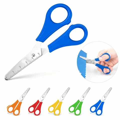 Measuring Scissors with Built-in Scale for Precision Cutting 2