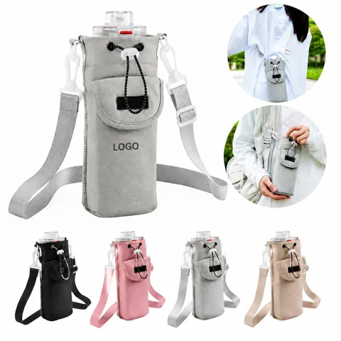 Detachable Strap Water Bottle Bag Portable Drink Holder for Everyday Use