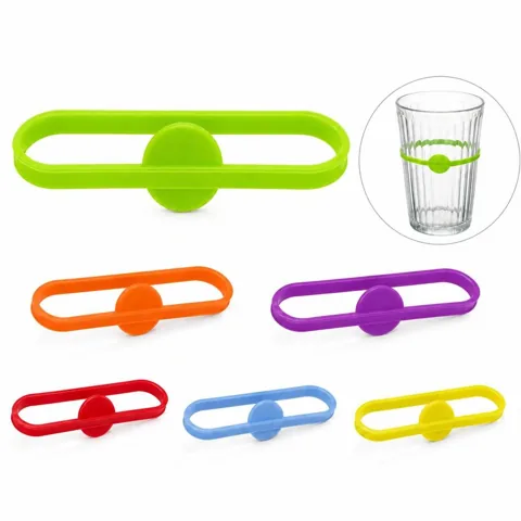 Silicone Glass Cup Markers, Waterproof Reusable Labels for Everyday Use 2