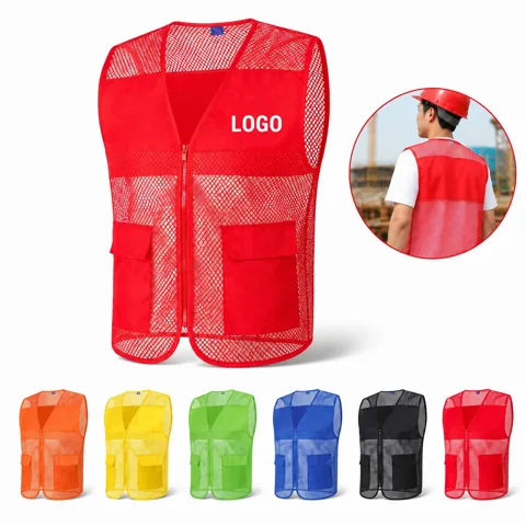 Mesh Volunteer Uniform Vest with Reflective Strips