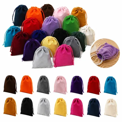 Luxurious Velvet Drawstring Gift Bags for Jewelry & Small 2