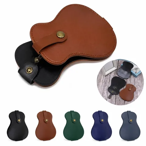 PU Guitar Pick Pouch with Snap Button Closure 2