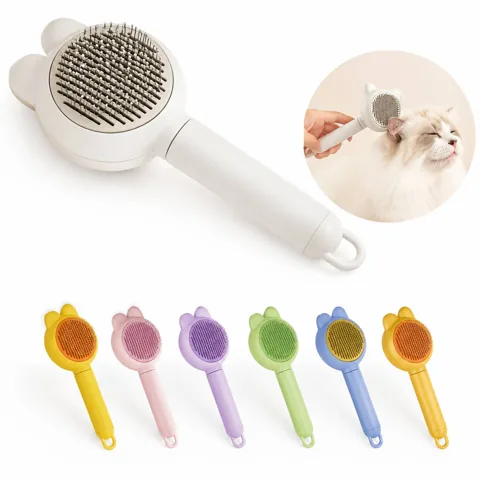 Self-Cleaning Pet Grooming Brush for Cats and Dogs, Gentle 2