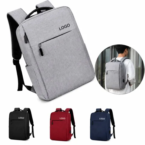 USB Laptop Backpack with Charging Port, Water-Resistant