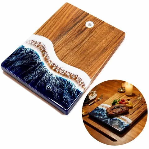 Personalized Epoxy Wood Cutting Board with Custom Engraving 2