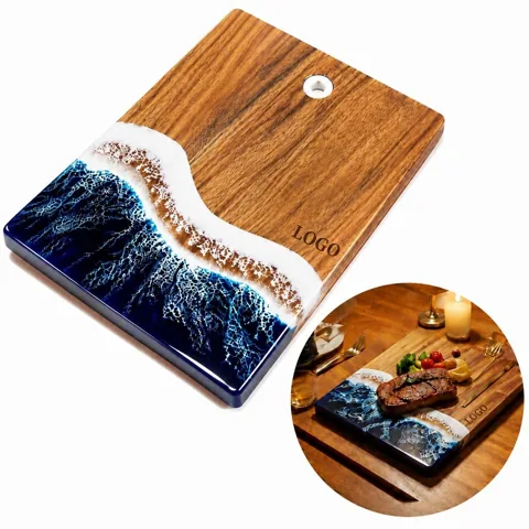 Personalized Epoxy Wood Cutting Board with Custom Engraving