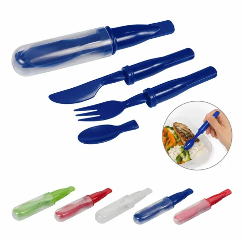 Reusable 3-Piece Cutlery Set with Fork, Knife & Spoon for Everyday Use 2