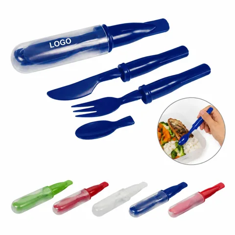 Reusable 3-Piece Cutlery Set with Fork, Knife & Spoon for Everyday Use