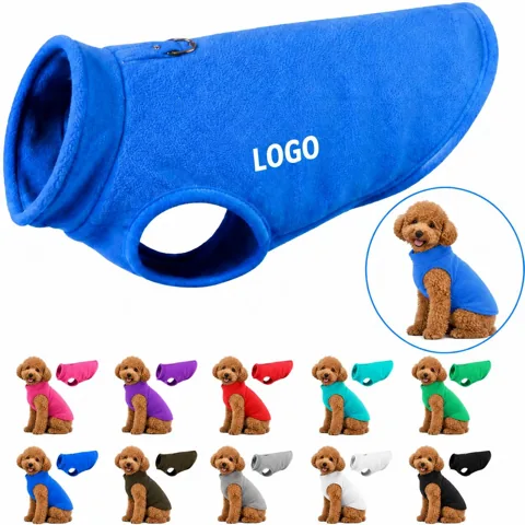 Adjustable Polar Fleece Pet Vest with Leash Ring