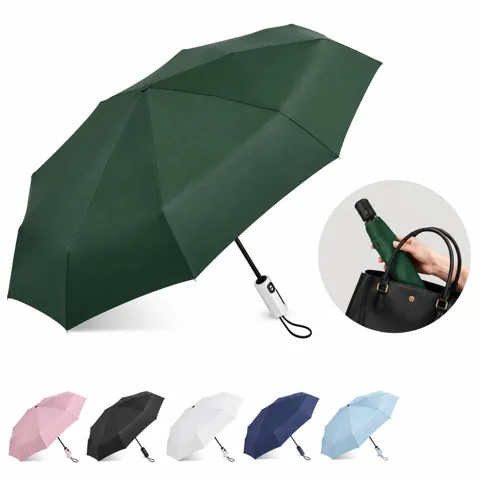 8-Bone Auto Open Close Umbrella Compact Windproof Rain UV 2