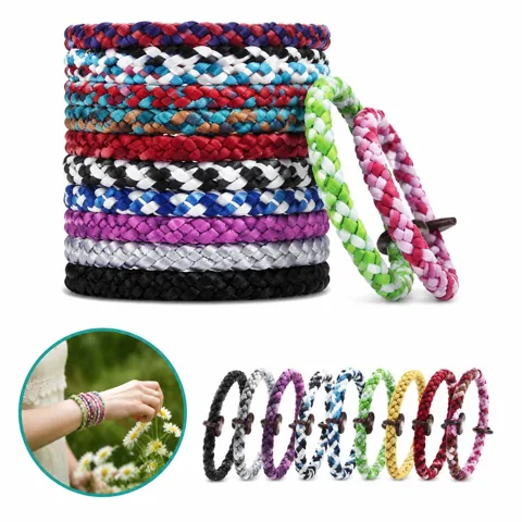 Natural Bug Repellent Bracelets, 10-Pack, Plant-Based 2