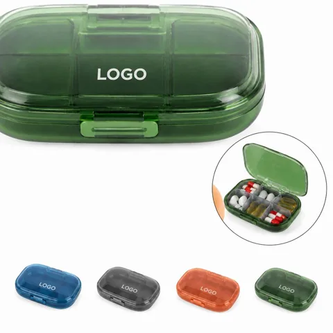 Waterproof 6-Compartment Daily Pill Organizer for Travel