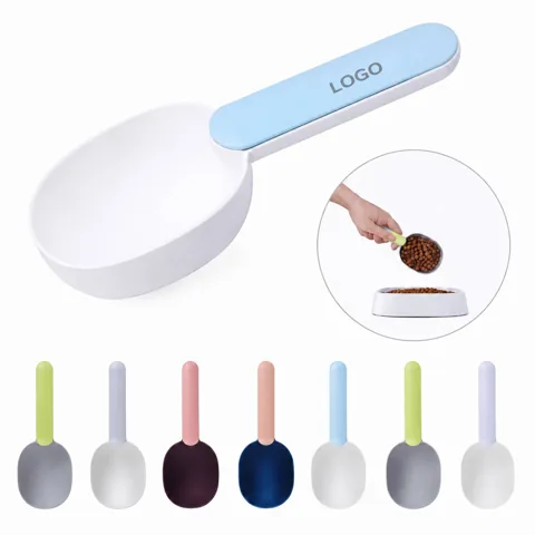 Ergonomic Pet Food Scoop with Measuring Marks for Cats and More