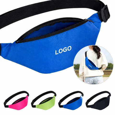 Adjustable Polyester Waist Pack with Multiple Zippered 1
