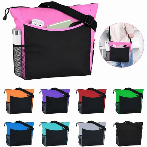 Customizable Two-Tone Tote Bags for Commuting, Shopping & 2