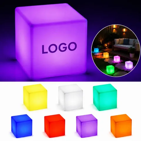 8in Rechargeable Deco Light Cube with Touch Control