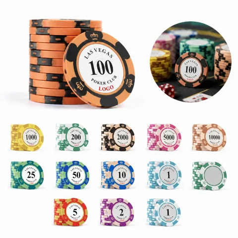 Custom Clay Poker Chips with Personalized Design