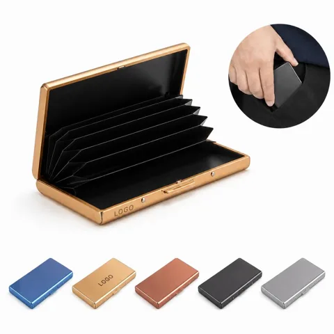 Slim Stainless Steel Card Case, Secure Credit Card Holder 1