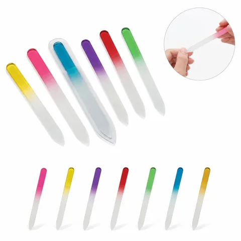 Customized Tempered Glass Nail Files with Protective Sleeve 2