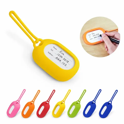 Durable Silicone Luggage Tag with ID display panel for Travel 2