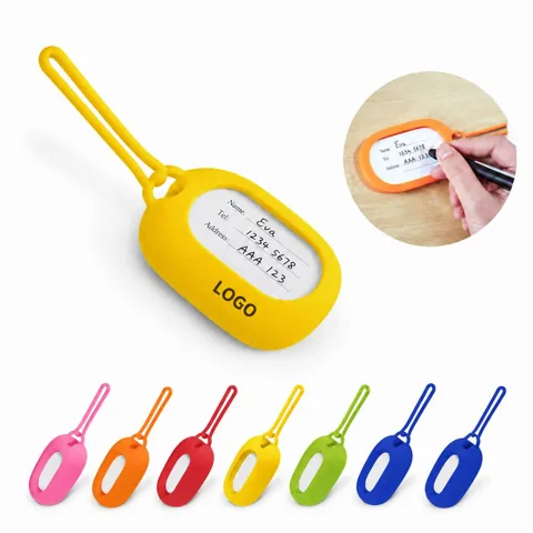 Durable Silicone Luggage Tag with ID display panel for Travel