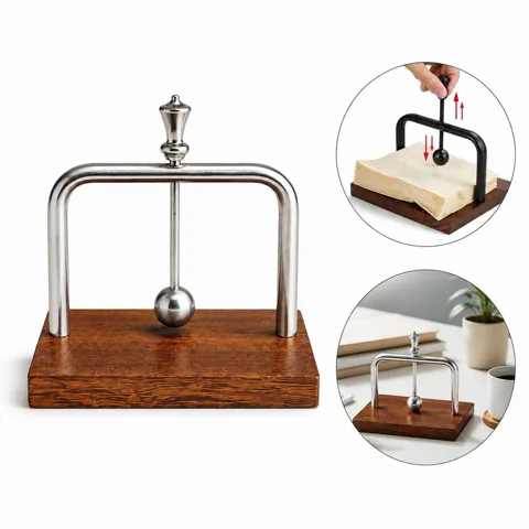 Solid Wood Countertop Paper Towel Holder with Smooth Finish 2