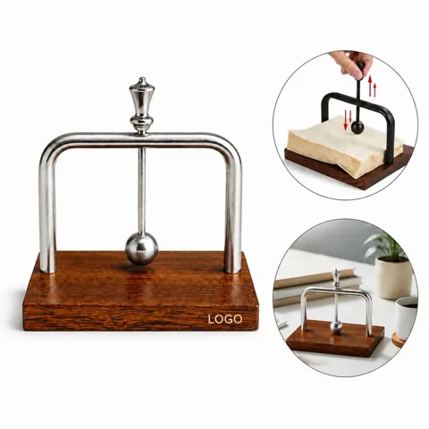 Solid Wood Countertop Paper Towel Holder with Smooth Finish