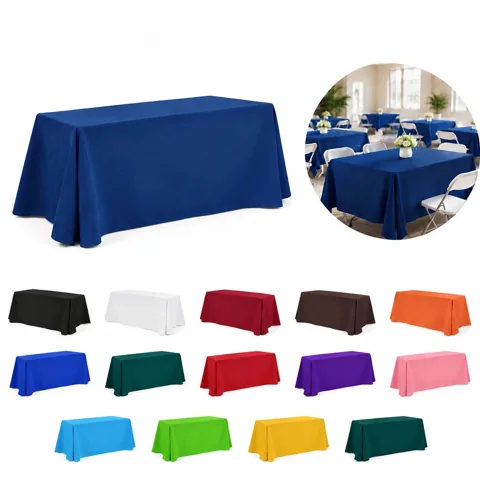 Premium 6FT Polyester Table Cover with Elastic Hem 2