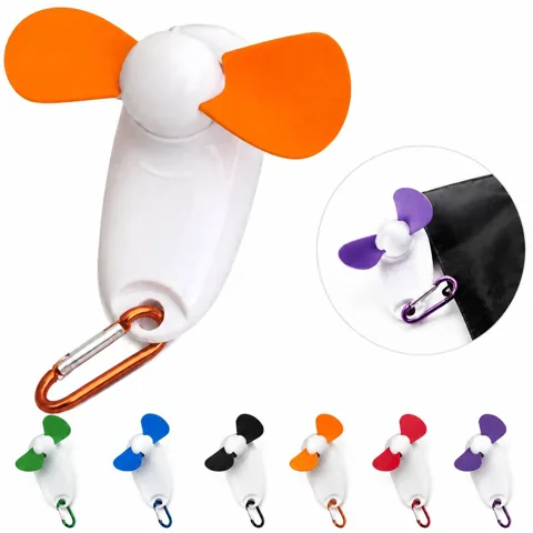 LED Carabiner Fan with Clip, Rechargeable Handheld Cooling 2