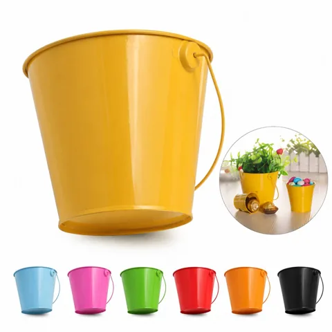 Colorful Candy Metal Storage Pail with Handle 2