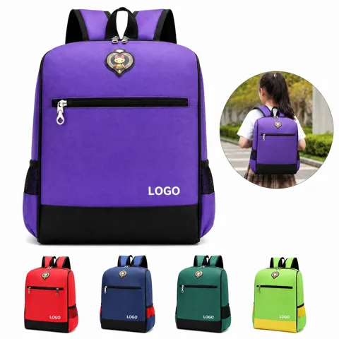 Durable Water-Resistant Zippered School Backpack with Added Functionality