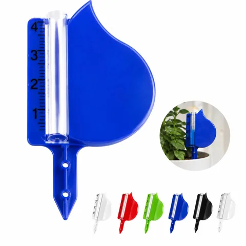 Breakproof Plastic Rain Gauge with Ground Stake for Outdoor 2