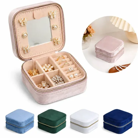 Thick Cardboard Jewelry Box with Soft Compartments for Everyday Use 2